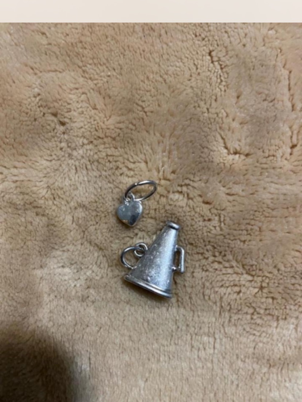 Premier Designs Silver Megaphone and Heart Charm Pendant